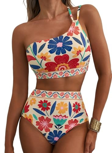 Amazon.com: Herseas Women Bikini Sets One Shoulder Supportive Swimsuits Summer 2026 High Waisted ... | Amazon (US)