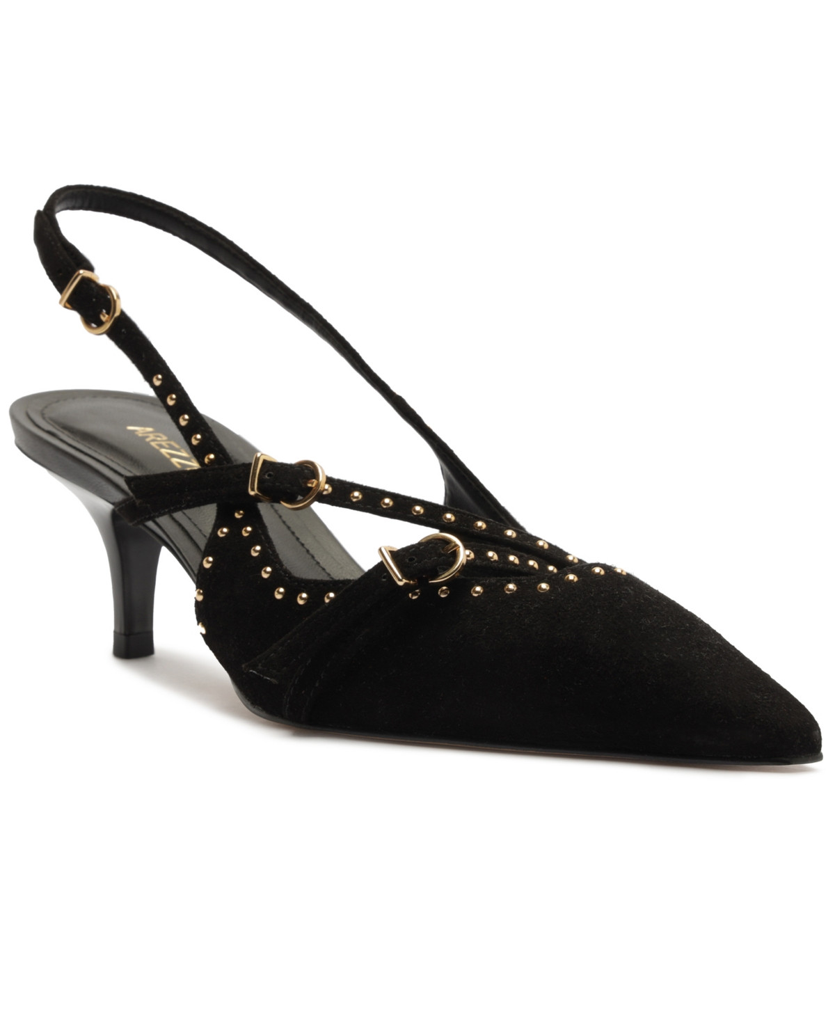 Arezzo Women's Tiana Mid Stiletto Pumps - Black | Macy's