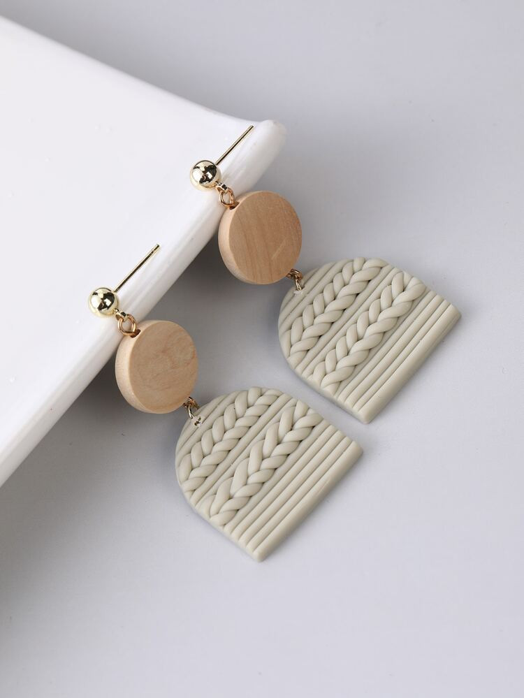 Braided Geometric Drop Earrings | SHEIN