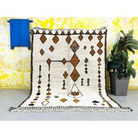 Gold Beni Ourain 6.6 Ft X 8.0 Moroccan Fluffy Rug 6X8 | Etsy (UK)