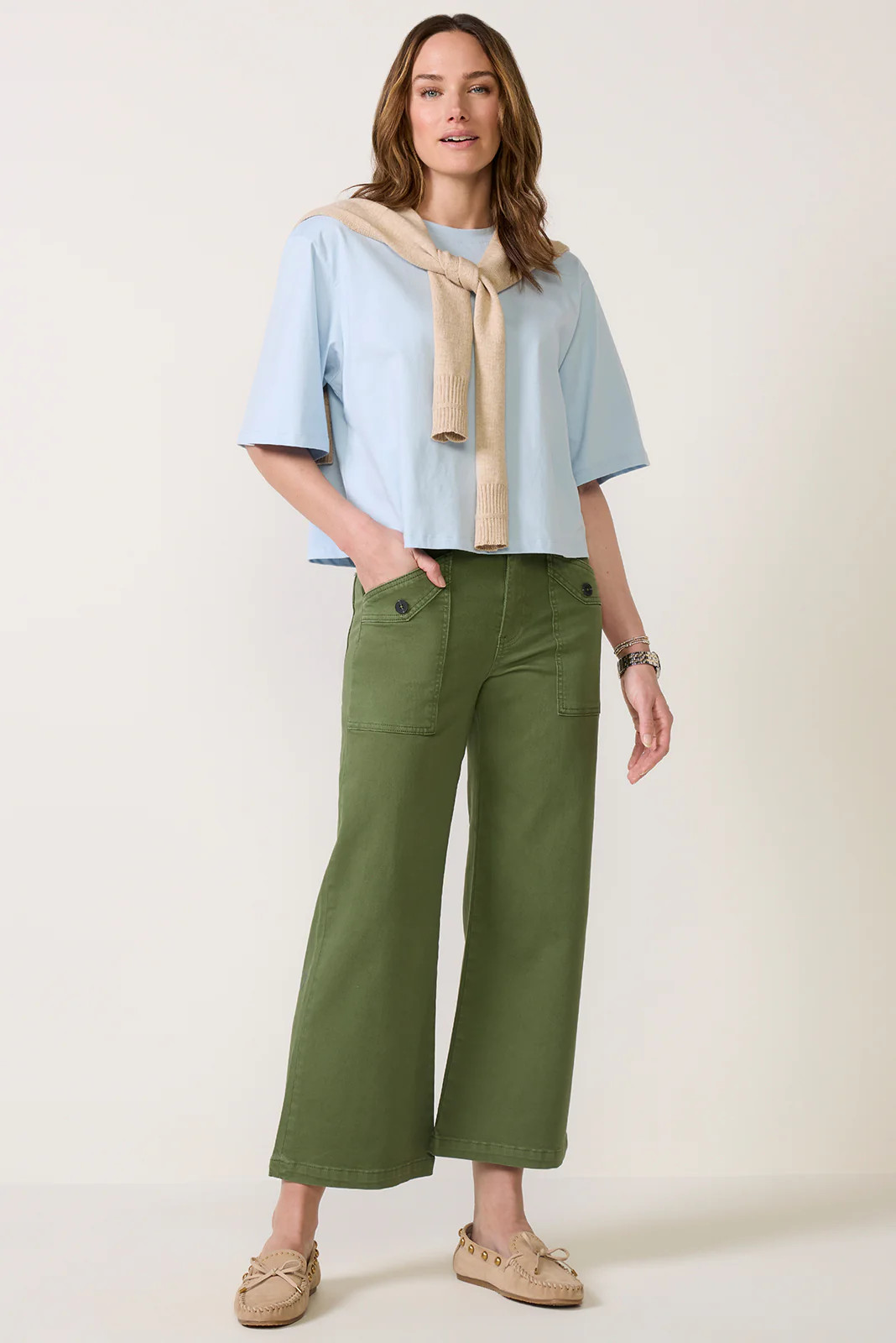Meg Wide Leg w Utility Pockets Pant | Evereve