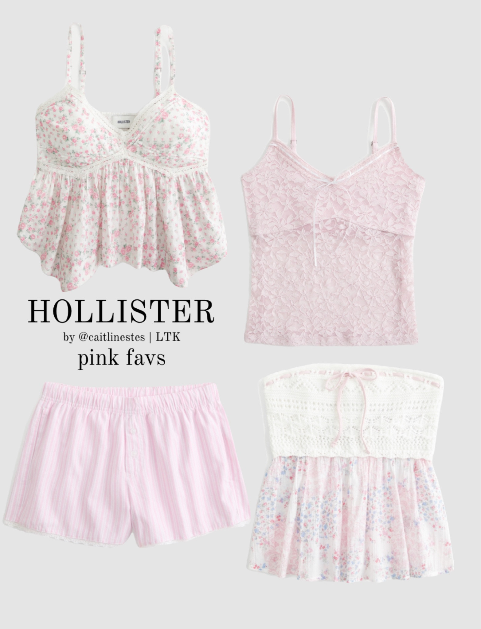 so many cute girly and pink finds from hollister for spring🎀

pastels, babydoll top, babydoll tank, ditsy, floral, boxer shorts, lace top, lace cami, bows, babydoll tank, crochet, strapless, spring finds, spring break, coquette, soft girl, coquette top, pastel, clean girl, stockholm style, shabby chic, rococo

#LTKSeasonal #LTKFindsUnder50 #LTKSaleAlert