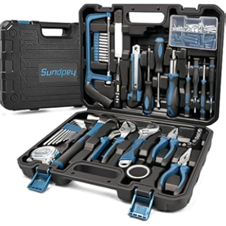 Tool Kit, Household Hand Tool Set, WESCO 144 Pieces Home/Car Tool Kit with Portable Storage Case/Box | Amazon (US)