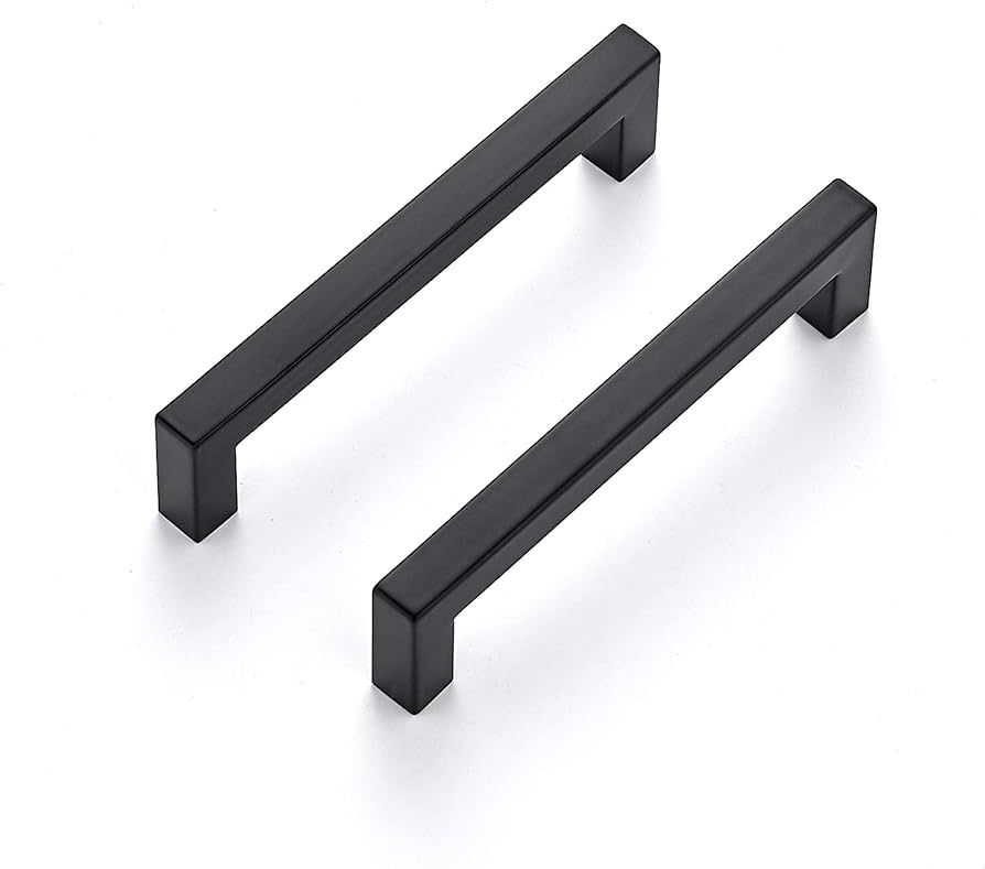 Ravinte 30 Pack 5 Inch Kitchen Square Cabinet Handles Matte Black Cabinet Pulls Black Drawer Pull... | Amazon (US)