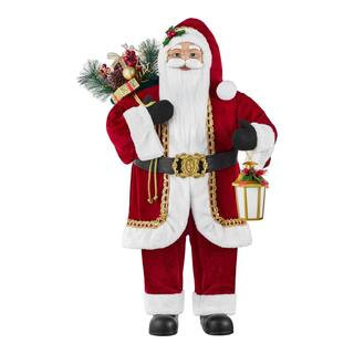 Home Accents Holiday 3 ft. Santa with Presents and Lantern 24CD00621 - The Home Depot | The Home Depot