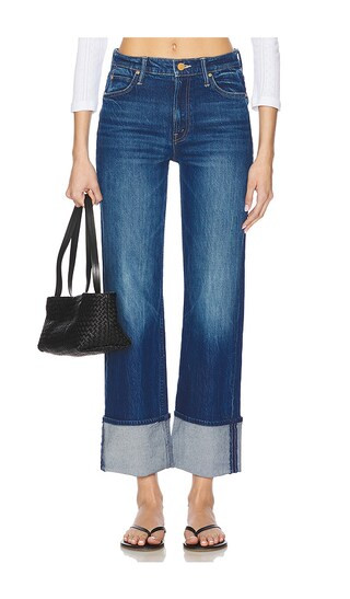 The Checkerboard Duster Flood Cuff Jeans in Bunny Hop | Revolve Clothing (Global)