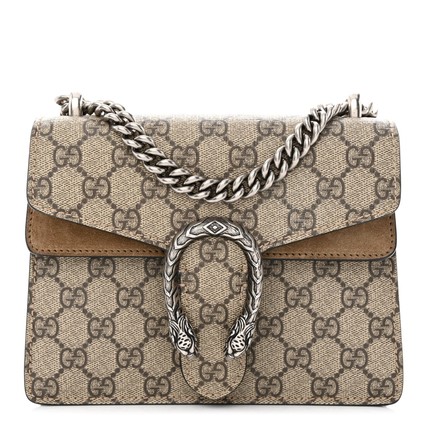 GG Supreme Monogram Mini Dionysus Shoulder Bag Taupe | FASHIONPHILE (US)