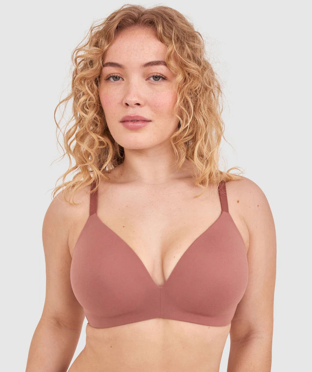 NKD Lightly Lined Wirefree Bra - Mocha | BRAS N THINGS 