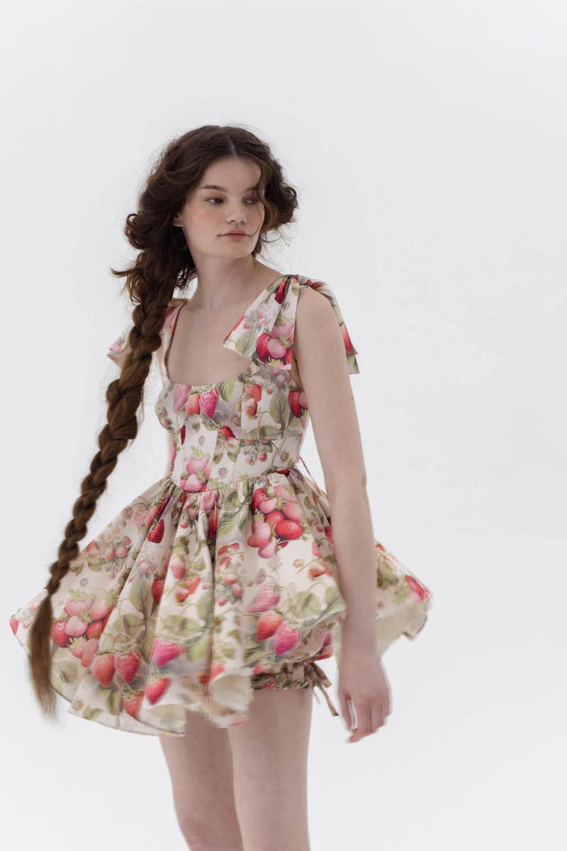 The Strawberry Cream Farmers Market Dress | Selkie Collection