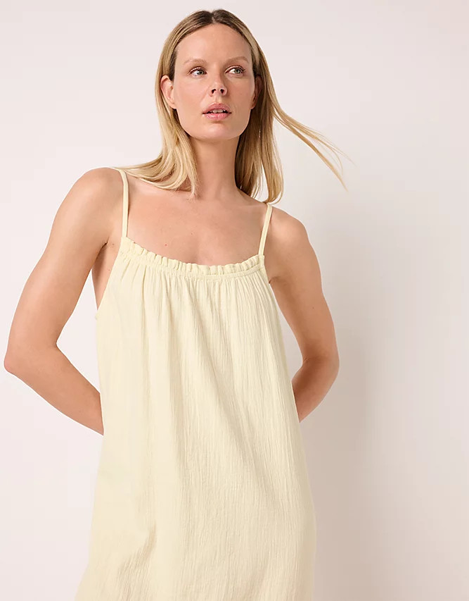 Organic Double Cotton Midi Nightie | The White Company UK & ROW