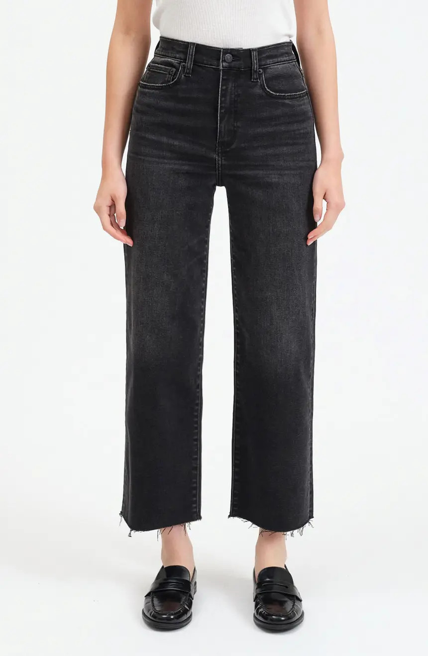 DAZE Pleaser High Waist Raw Hem Crop Jeans | Nordstrom | Nordstrom