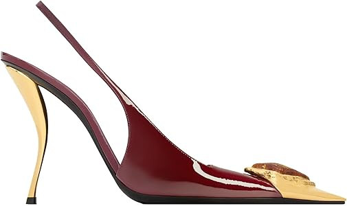 THESHY Womens Slingback High Heels Metal Pointed Toe Stiletto Heels Gems Embellished Stretch Slin... | Amazon (US)