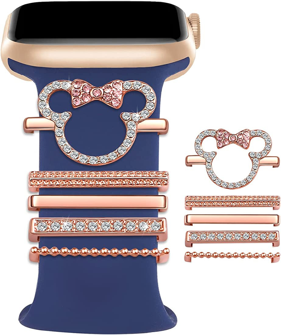 Watch Band Charms for Apple SmartWatch Band for Women Decorative Ring Loops 38mm 40mm 41mm 42mm 4... | Amazon (US)