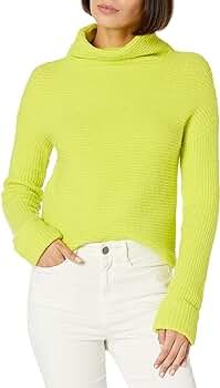Women's Cozy Boucle Horizontal Knit Standard-Fit Long-Sleeve Mock Neck Sweater | Amazon (US)