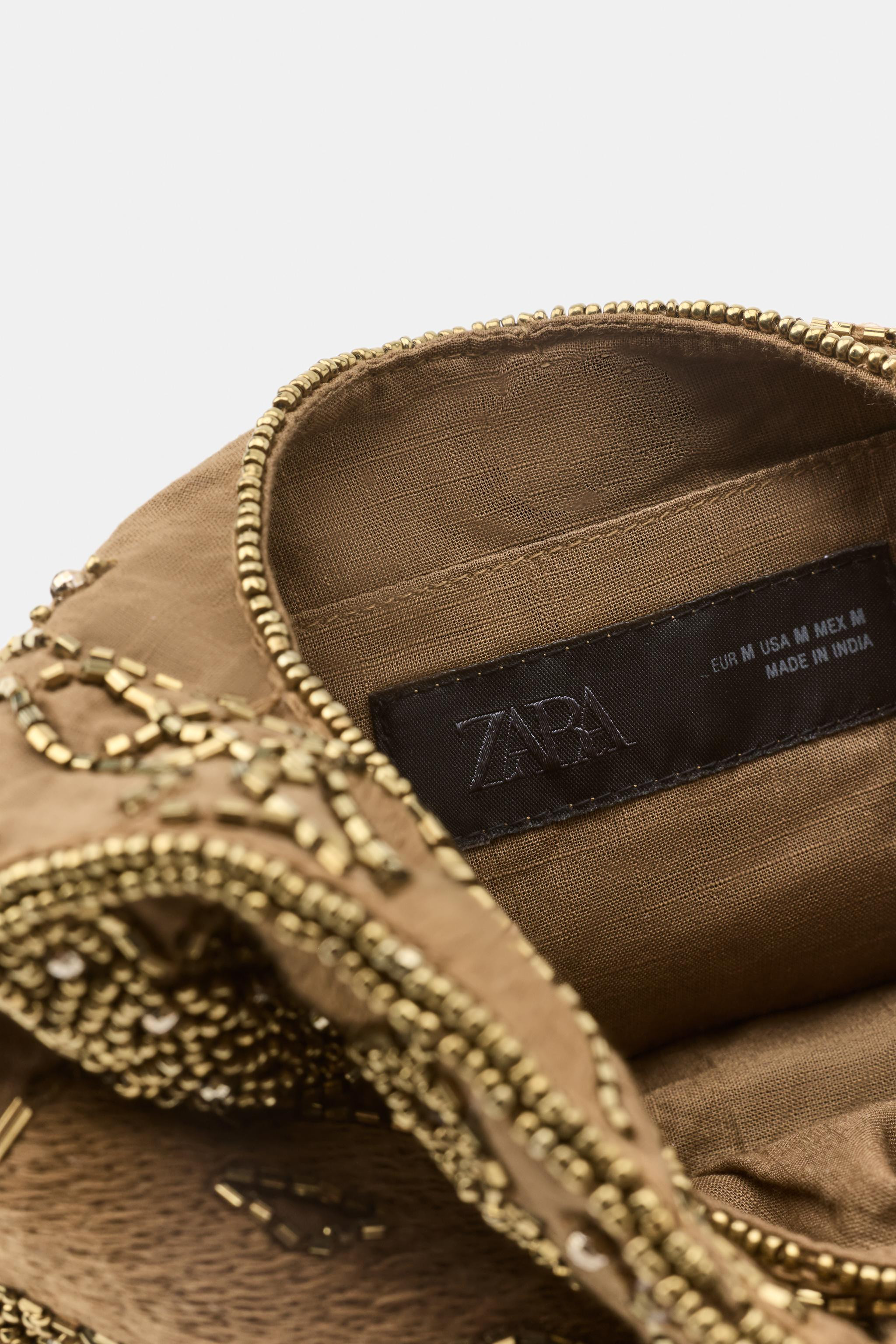 EMBROIDERED BEADED MINI BAG | Zara Canada