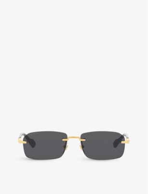 GG1221S rectangular-frame metal sunglasses | Selfridges