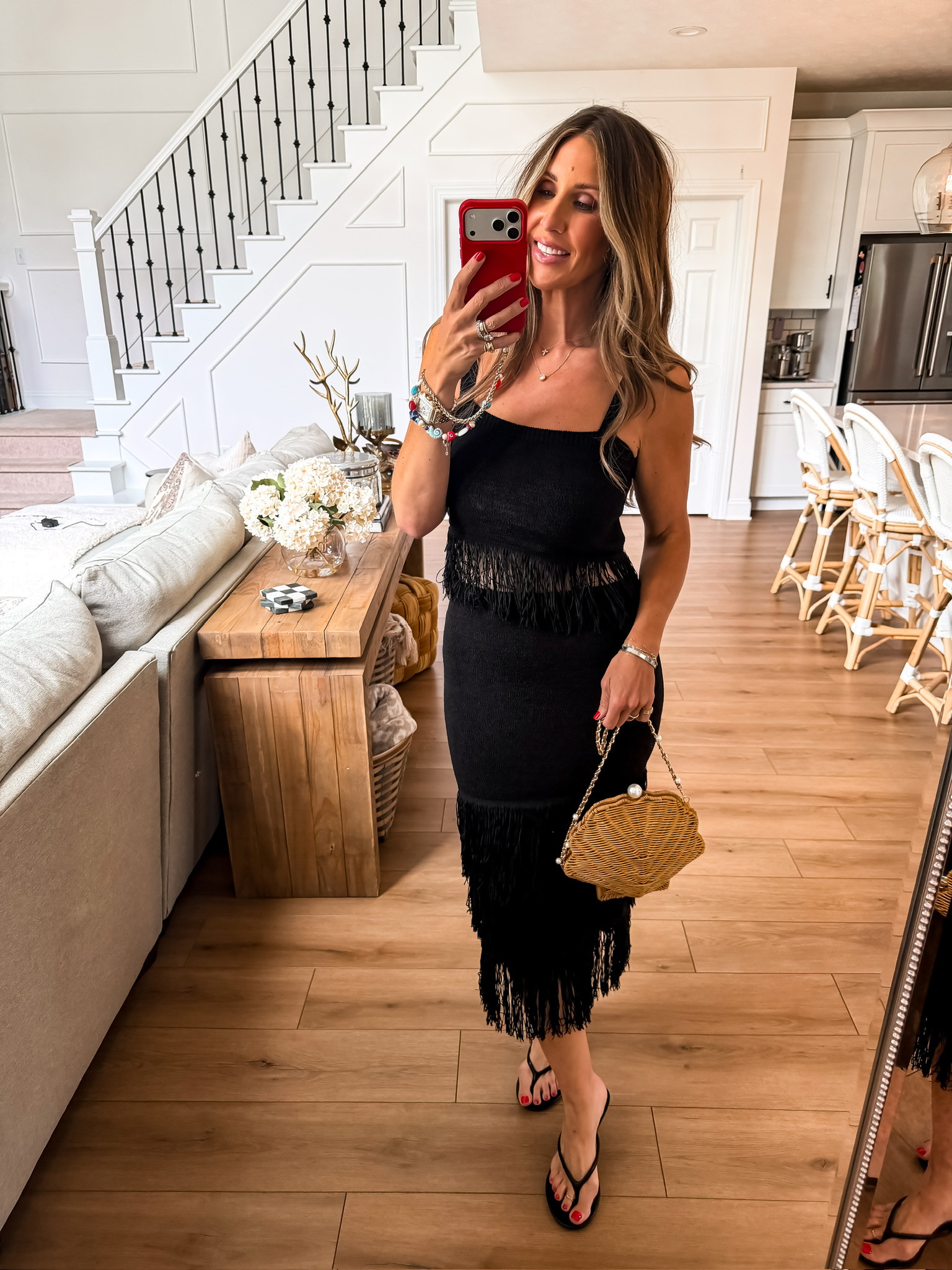 This black fringe midi dress is such a fun statement piece for summer vacations, beach dinners, and special occasions. Paired with this woven handbag that’s currently 50% off, it’s the perfect elevated vacation outfit that’s both chic and effortless.

themominstyle, black fringe dress, woven handbag, vacation outfit, beach dinner outfit, resort wear, summer date night outfit, black midi dress, vacation style, summer fashion, statement handbag, affordable fashion finds

#LTKSaleAlert #LTKSeasonal #LTKootd