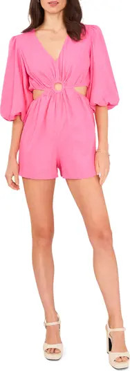 1.STATE Cutout Detail Linen Blend Romper | Nordstrom | Nordstrom