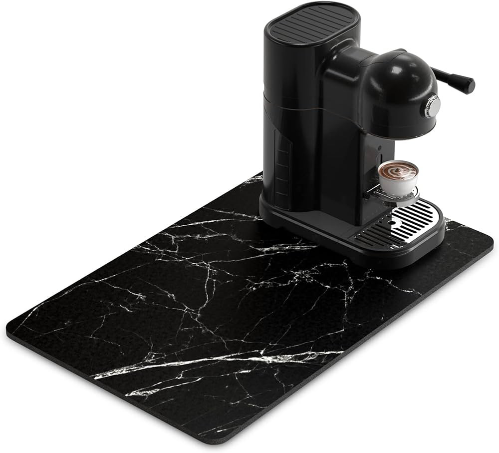 Rnivvi Coffee Mat, 12"x19" Marble Style Coffee Bar Mat for Coffee Station Accessories and Organiz... | Amazon (US)