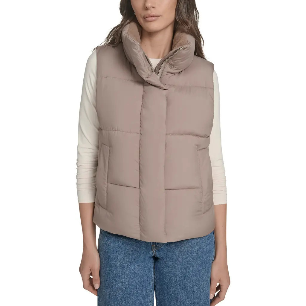 levi's Quilted Puffer Vest in Taupe Grey at Nordstrom, Size Small | Nordstrom