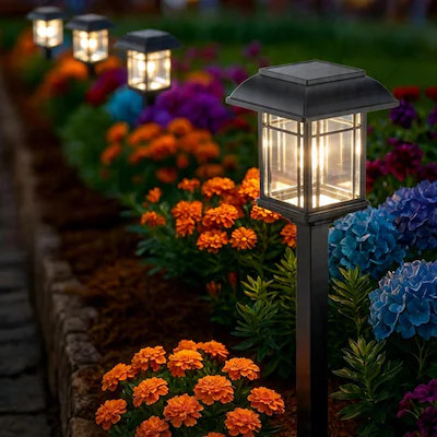 Harbor Breeze 10 -Pack 6 -Lumens Black Solar LED Outdoor Path Light Kit ( 3000-K ) Lowes.com | Lowe's