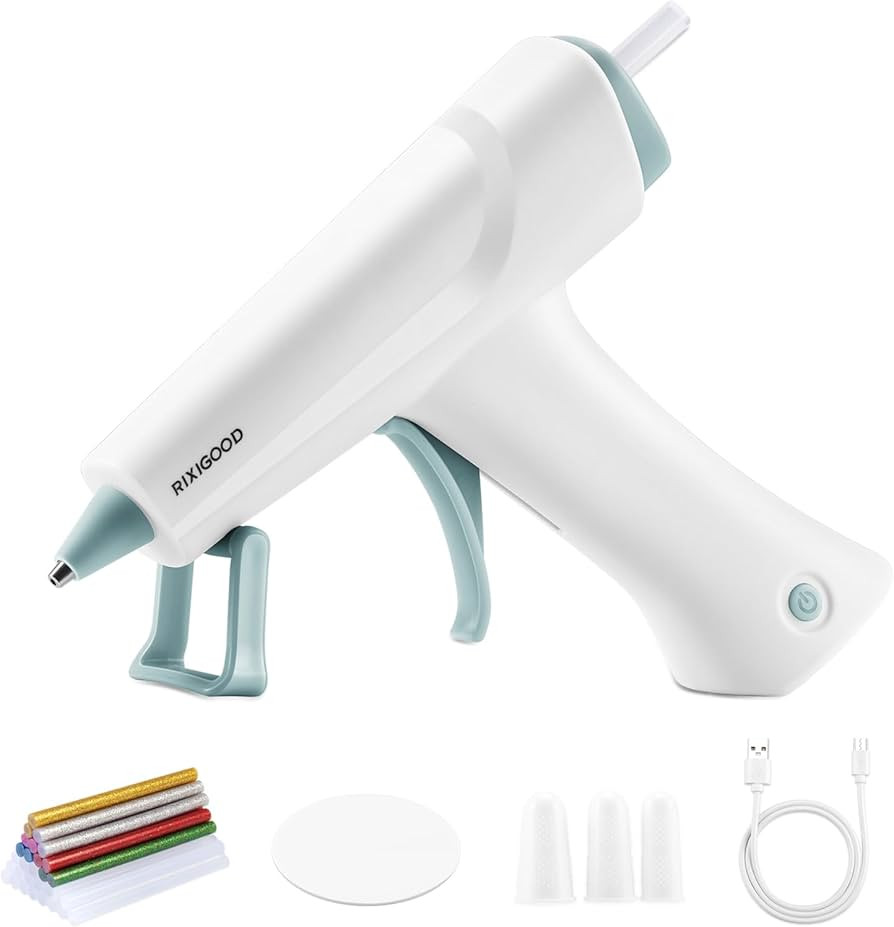 Cordless Hot Glue Gun Kit, Rechargeable with Stand Wireless Melt Glue Tool for Crafts Arts DIY Re... | Amazon (US)