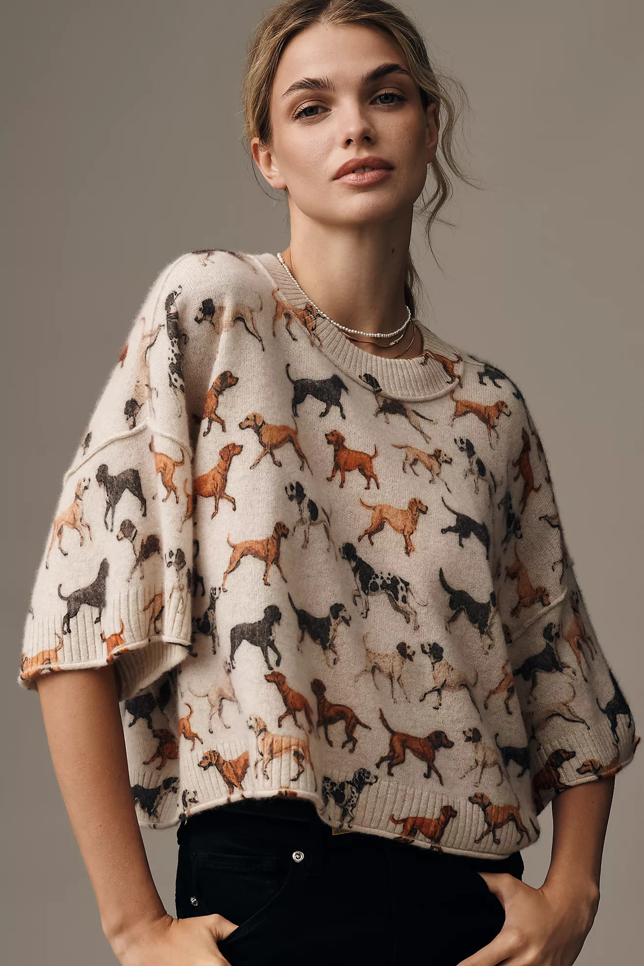 The Goldie Crew-Neck Cashmere Sweater | Anthropologie (US)