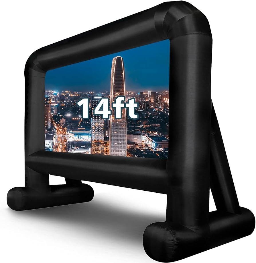 OUTTOY 14 FT Inflatable Movie Screen Blow up Mega Movie Projection Outdoor Screen, Anti-Crease | Amazon (US)