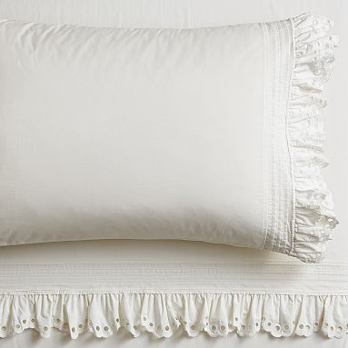 LoveShackFancy Damask Ruffle Duvet Cover | Pottery Barn Teen