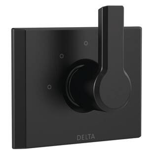 Delta Pivotal 1-Handle Wall-Mount 3-Setting Diverter Trim Kit in Matte Black (Valve Not Included)... | The Home Depot