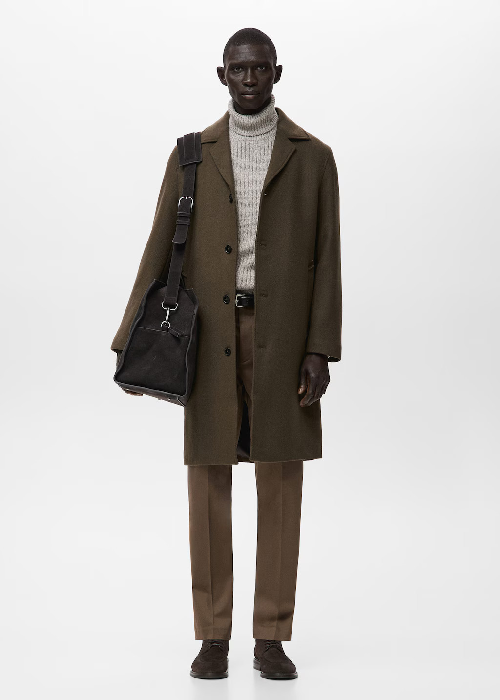 Classic wool blend coat brown - Man - S - MANGO MAN | Mango (US/MX/AU)