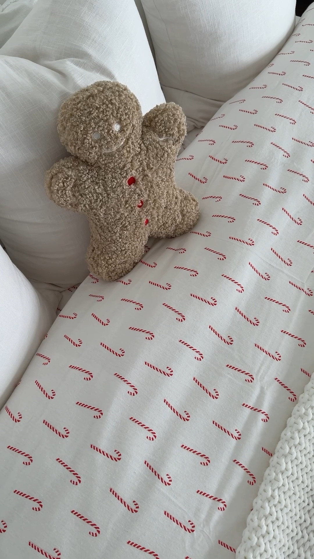 Cute and cozy Christmas bedding 
Flannel holiday sheets 
Candy cane sheets 
Gingerbread sheets 
Amazon sheets 
Amazon bedding 
Holiday decor 
Cozy bed 

#LTKSeasonal #LTKHoliday #LTKVideo