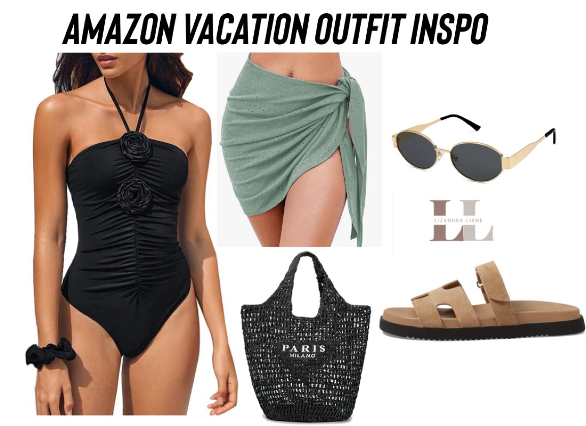 Amazon vacation outfits, swimwear, cover up, beach trip, sandals, bag, one piece swimsuit, travel outfits 

#LTKSwim #LTKFindsUnder50 #LTKStyleTip
