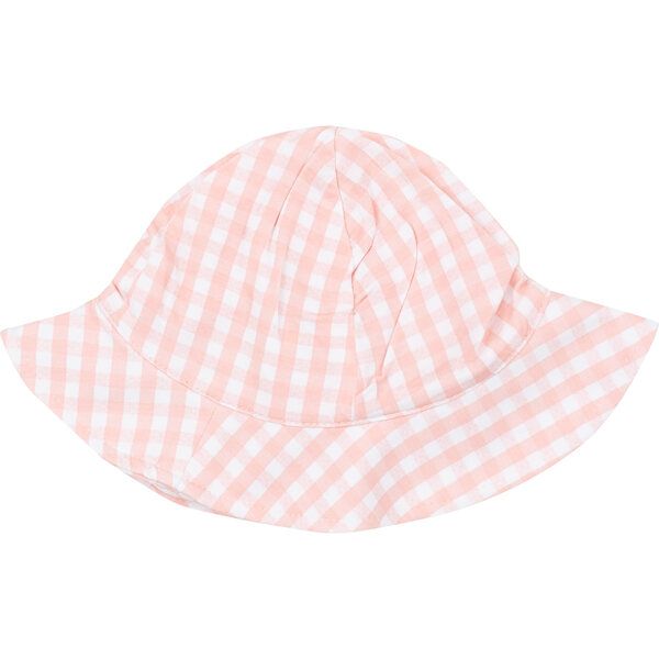 Mini Gingham Sun Hat, Pink | Maisonette