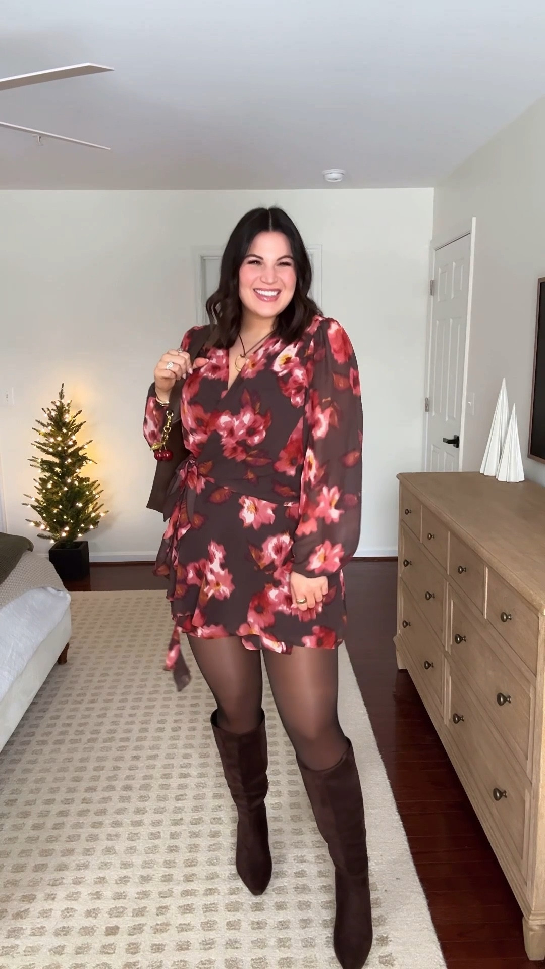 Get ready with me for my cousins rehearsal dinner! I actually picked up this dress to wear for Thanksgiving & it ended up being a little too short. But I loved it so much so I decided to exchange it for a larger size + it’s perfect! 

Sizes : 
Panties - xl *use code KELLYELIZXSPANX 
Dress - xl tall 
Tights - L/xl 
Boots - 10 



#LTKMidsize #LTKHoliday