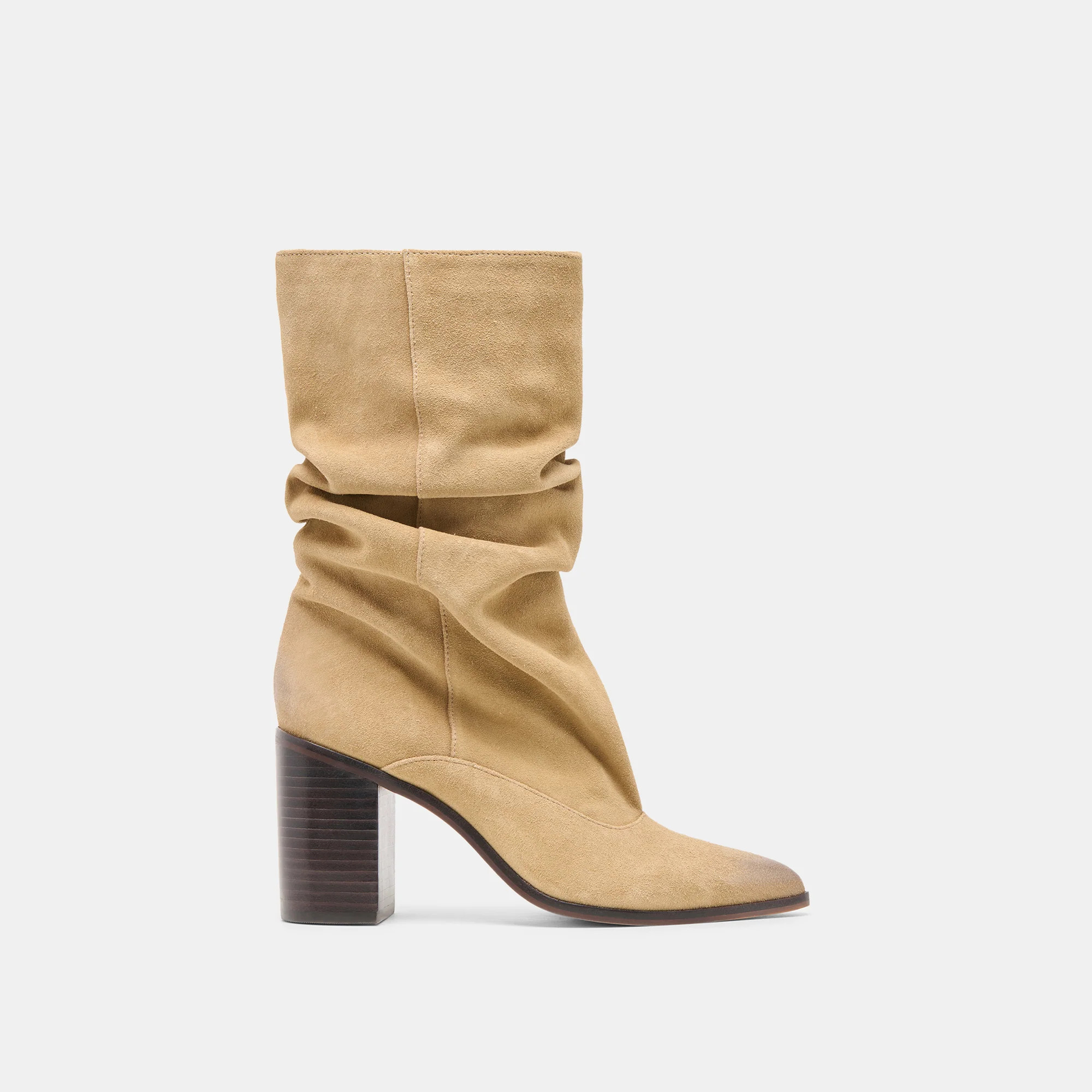 Talina Boots Dk Taupe Suede | DolceVita.com