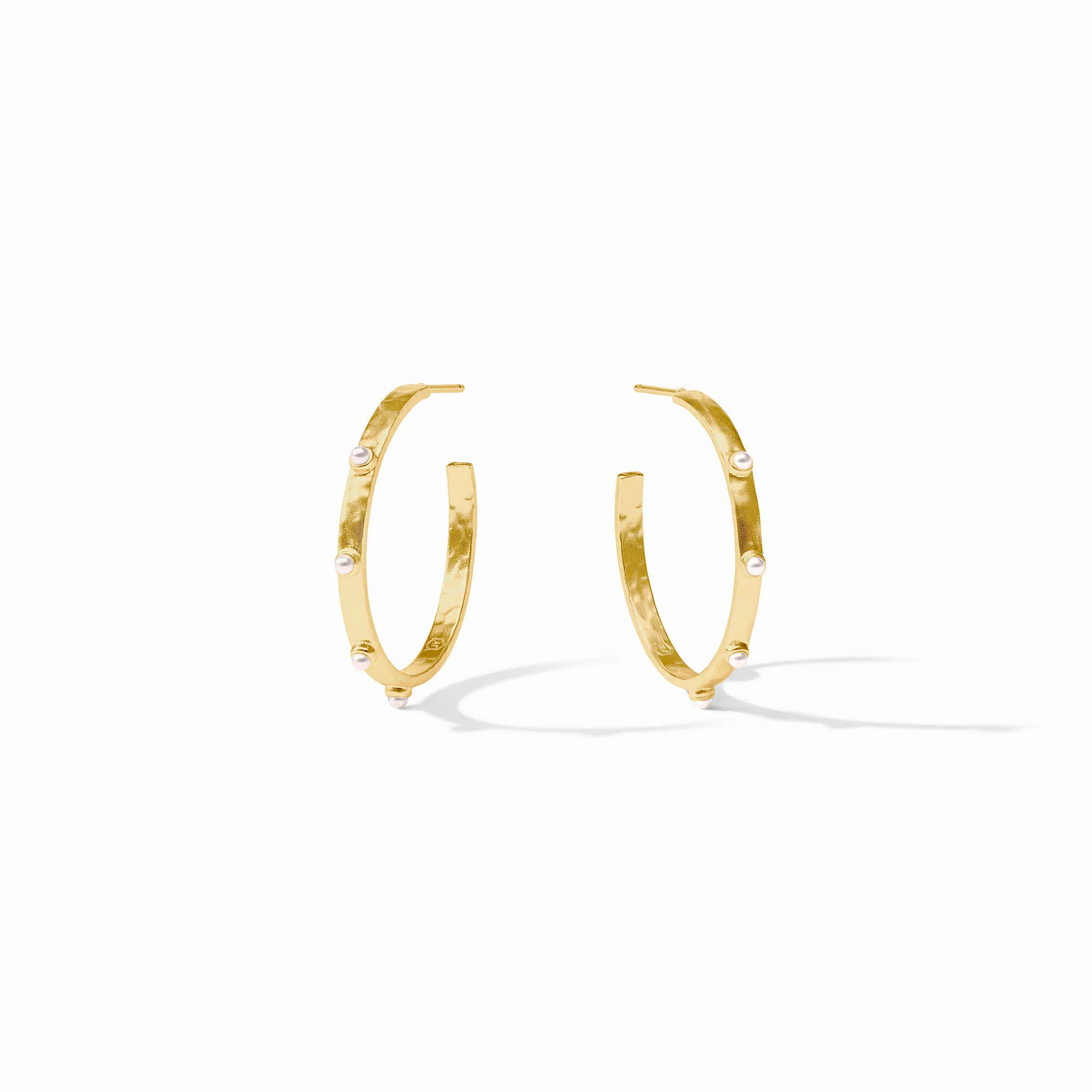 Crescent Stone Hoop Earrings | Julie Vos | Julie Vos