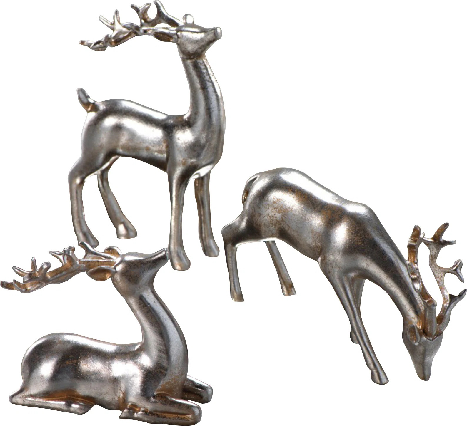 Reindeer Christmas Figurine Holiday Decor Set (Set of 6) | Wayfair North America