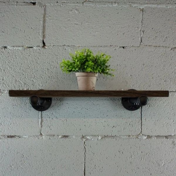 Furniture Pipeline Somerville Farmhouse Industrial Decorative 18", 24" & 30" Wall Shelf | Oversto... | Bed Bath & Beyond