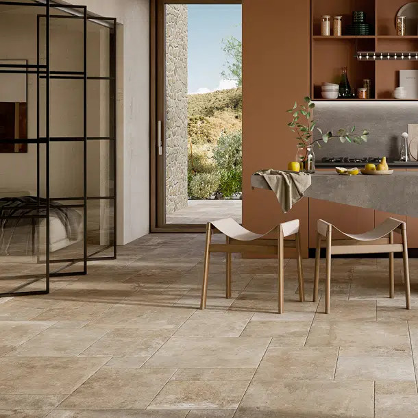 Windsor Versailles Pattern Travertine Look Porcelain Tile | Wayfair North America