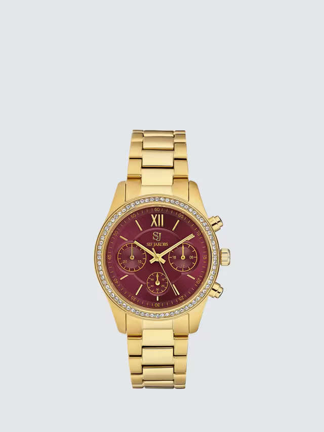 Sif Jakobs Jewellery Women's Domenica Cubic Zirconia Chronograph Bracelet Strap Watch | John Lewis (UK)