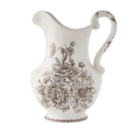 The Pioneer Woman Agatha Stoneware 2-Quart Pitcher, Brown | Walmart (US)