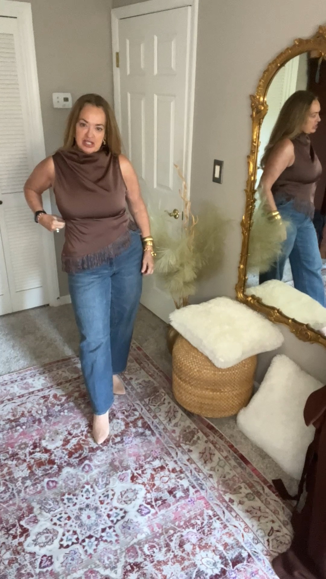 Sateen finish drape design cowl neck with asymmetrical fringe hem.
Date night approved.

#LTKgrwm #LTKTravel #LTKOver40