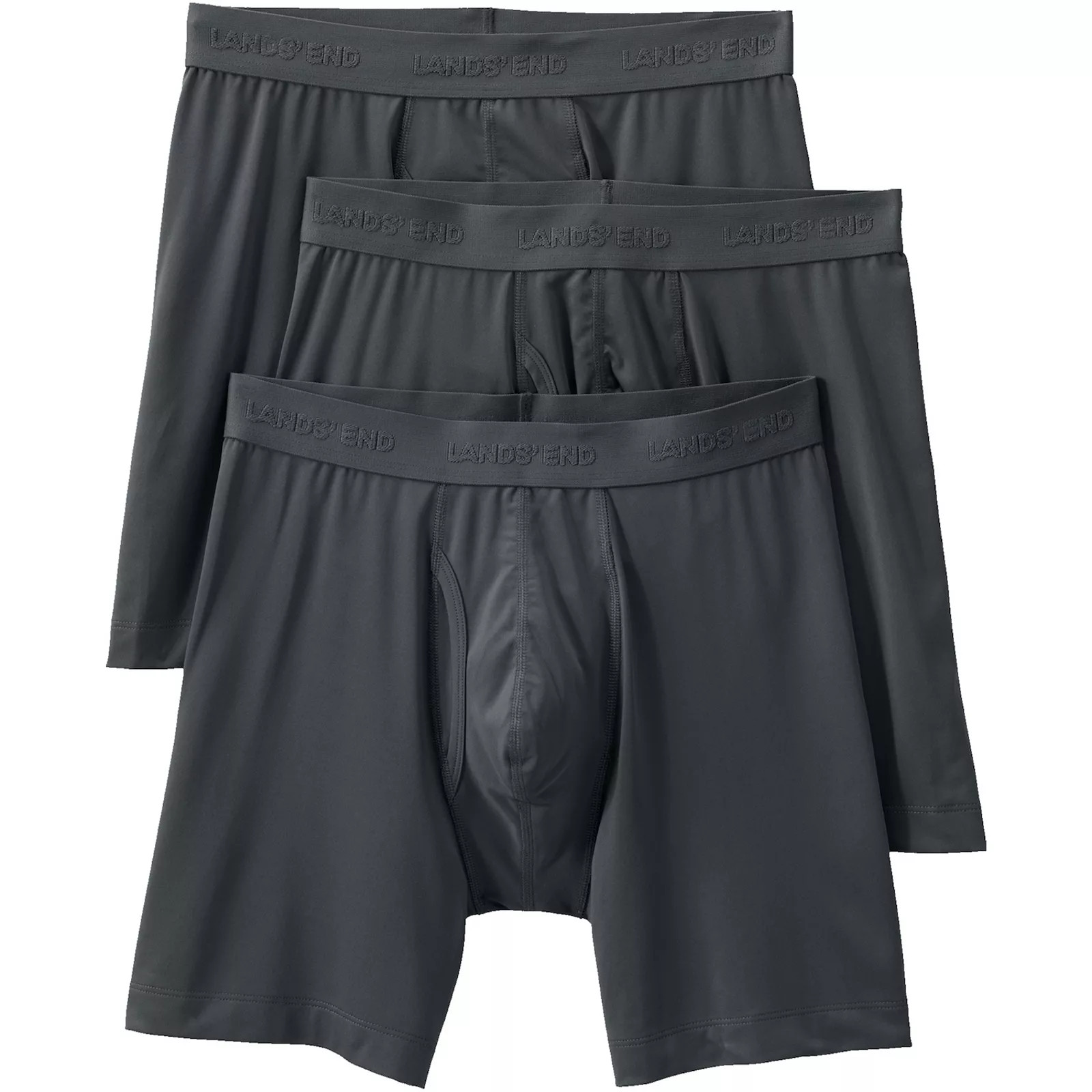 Men's Lands' End Flex Performance Boxer Brief - 3 Pack | Kohl's
