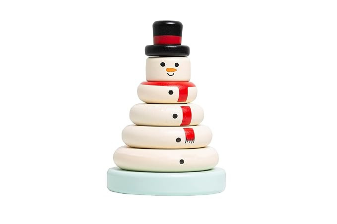 Pearhead Christmas Snowman Stacking Toy Set, Holiday Toys for Toddlers, Baby Nursery Holiday Déc... | Amazon (US)