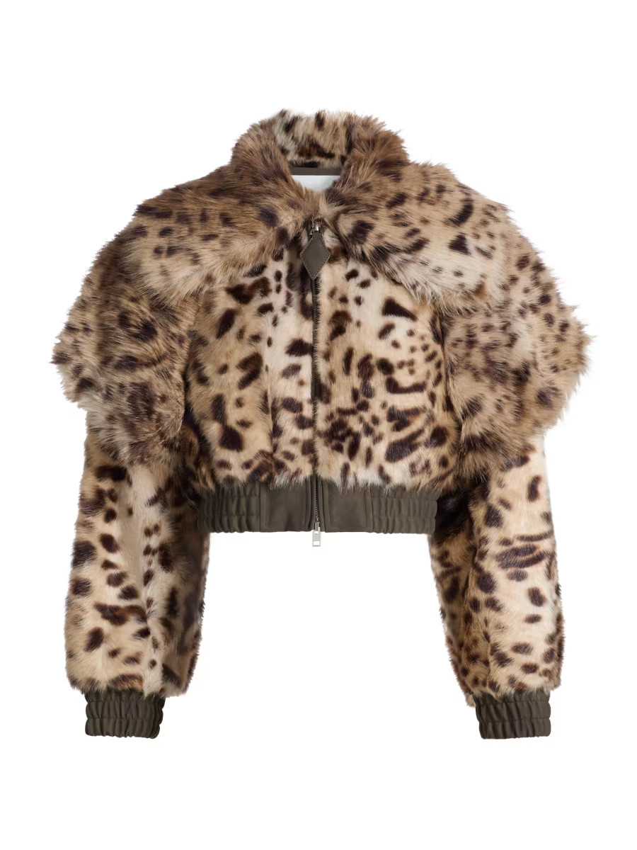 Valde Faux Fur Lynx Bomber Jacket | Saks Fifth Avenue