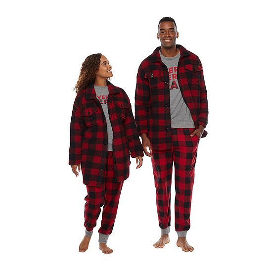 North Pole Trading Co. Very Merry Unisex Adult Coat Front Pajama Top | JCPenney