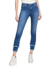 Double Frayed Skinny Jeans | Lastcall
