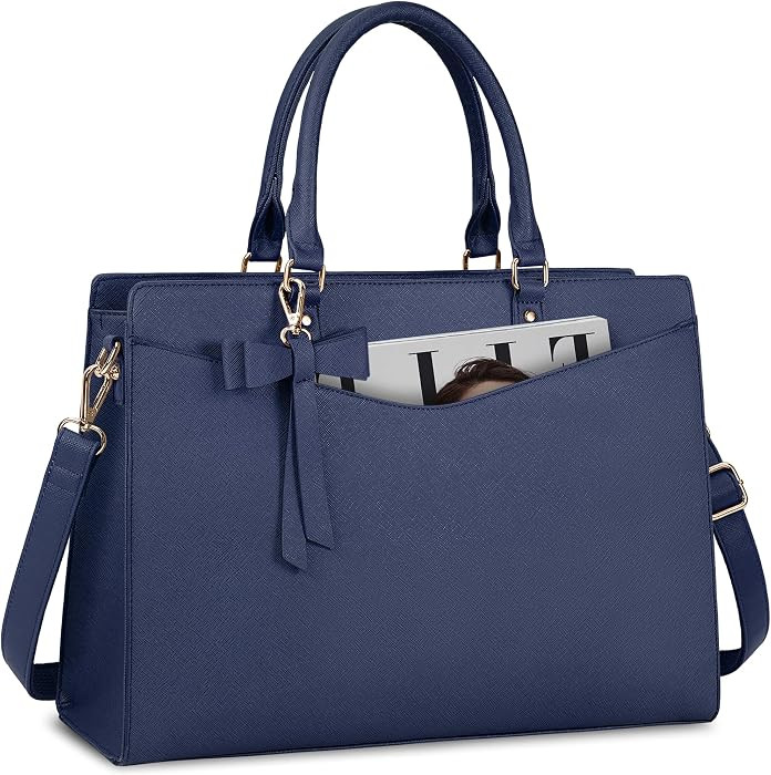 RAINSMORE Laptop Bag for Women 15.6 Inch PU Tote Bag Business Office Work Bag Waterproof Briefcas... | Amazon (US)