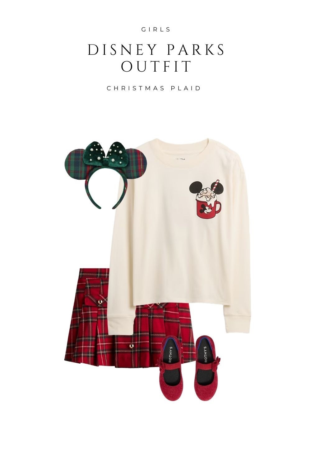 Girls Disney Parks Outfit – Christmas Plaid Style

Festive Disney Parks outfit for girls featuring a cozy Mickey hot cocoa sweatshirt, red plaid skirt, and sparkly Minnie ears. Perfect for holiday park days or Christmas photos at Disney! Shop the full look on LTK.

#LTKKids #LTKHoliday #LTKStyleTip